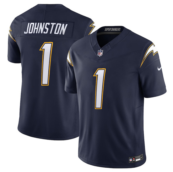 Men's Los Angeles Chargers #1 Quentin Johnston Navy 2025 F.U.S.E. Alternate Vapor Limited Football Stitched Jersey