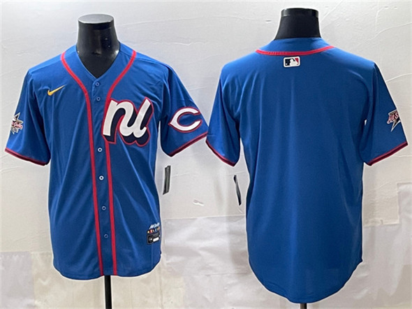 Men's National League Cincinnati Reds Blank Blue 2025 All-Star Edition Limited Stitched Baseball Jersey