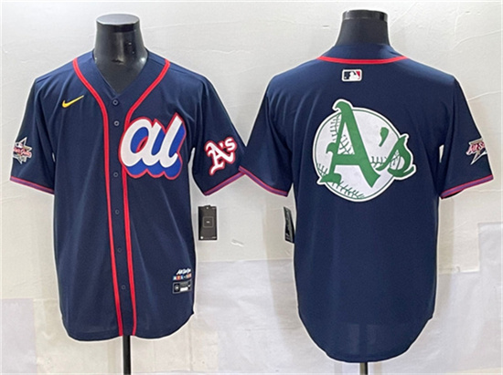 Men's American League Oakland Athletics Team Big Logo Navy 2025 All-Star Edition Limited Stitched Baseball Jersey