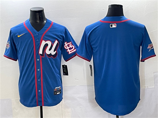 Men's National League St. Louis Cardinals Blank Blue 2025 All-Star Edition Limited Stitched Baseball Jersey