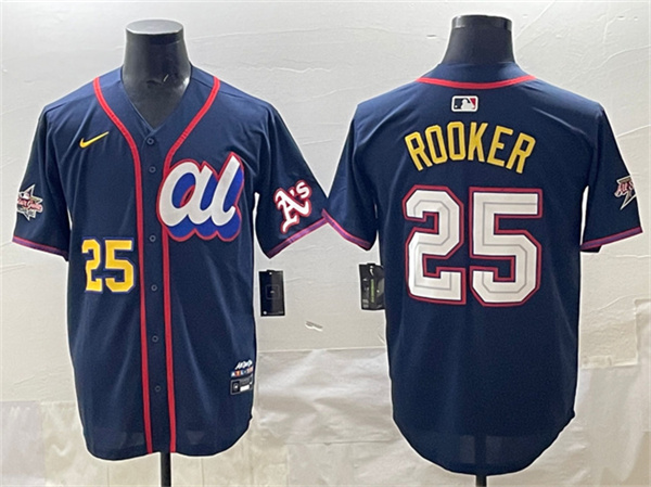 Men's American League #25 Brent Rooker Navy 2025 All-Star Edition Limited Stitched Baseball Jersey