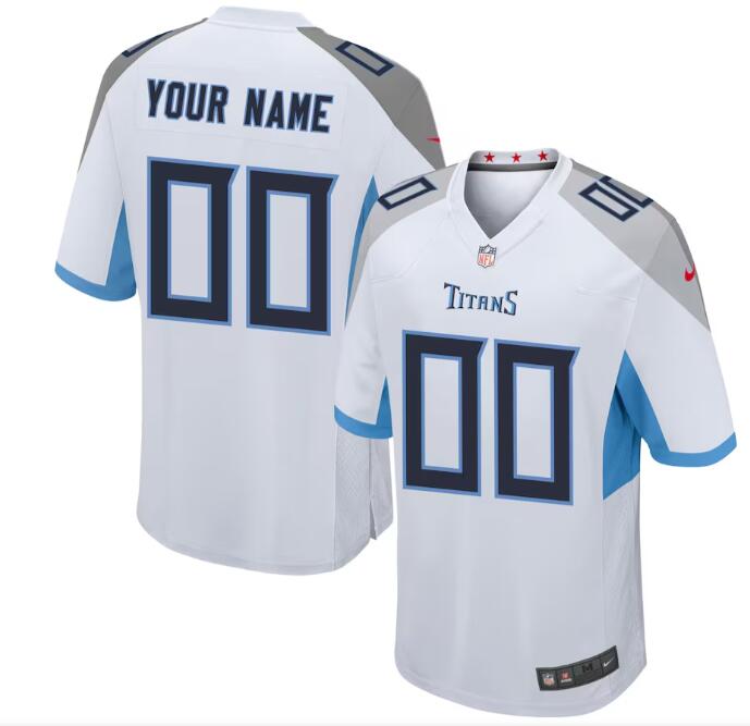 Men's Nike Navy Tennessee Titans Custom Load White Stitched Jersey