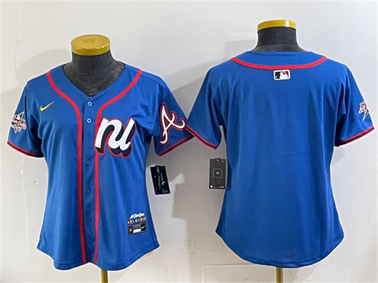 Youth National League Atlanta Braves Blank Blue 2025 All-Star Edition Limited Stitched Baseball Jersey