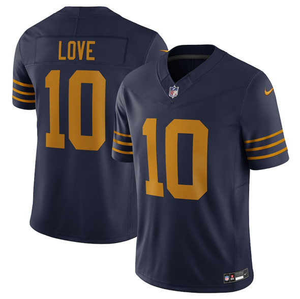 Men's Green Bay Packers #10 Jordan Love Navy The 1923 Classic Vapor F.U.S.E. Limited Football Stitched Jersey