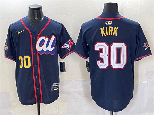 Men's American League #30 Alejandro Kirk Navy 2025 All-Star Edition Limited Stitched Baseball Jersey