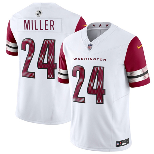Men's Washington Commanders #24 Von Miller White 2025 F.U.S.E. Vapor Limited Football Stitched Jersey