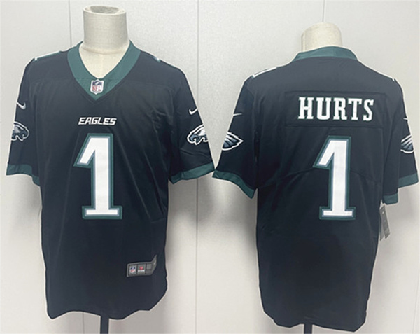 Men's Philadelphia Eagles #1 Jalen Hurts Black 2024 New Vapor Untouchable Limited Football Stitched Jersey