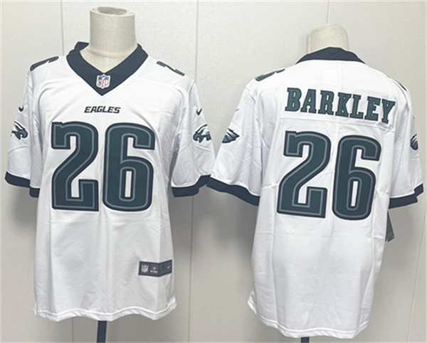 Men's Philadelphia Eagles #26 Saquon Barkley White 2024 New Vapor Untouchable Limited Football Stitched Jersey