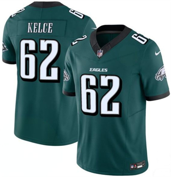 Men's Philadelphia Eagles #62 Jason Kelce Green 2024 F.U.S.E. Vapor Untouchable Limited Football Stitched Jersey