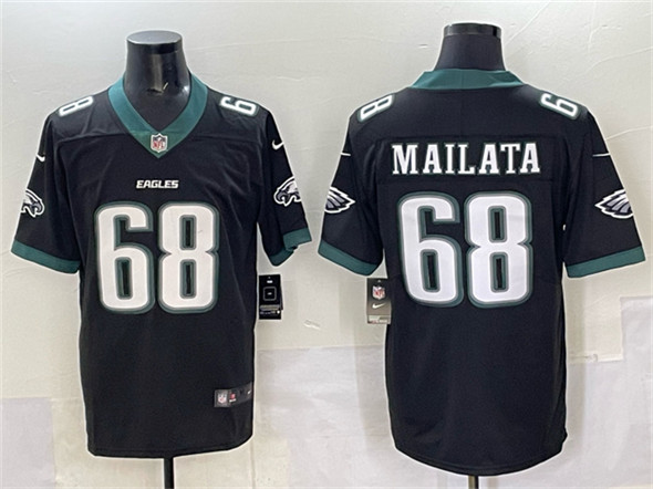 Men's Philadelphia Eagles #68 Jordan Mailata Black 2024 New Vapor Untouchable Limited Football Stitched Jersey
