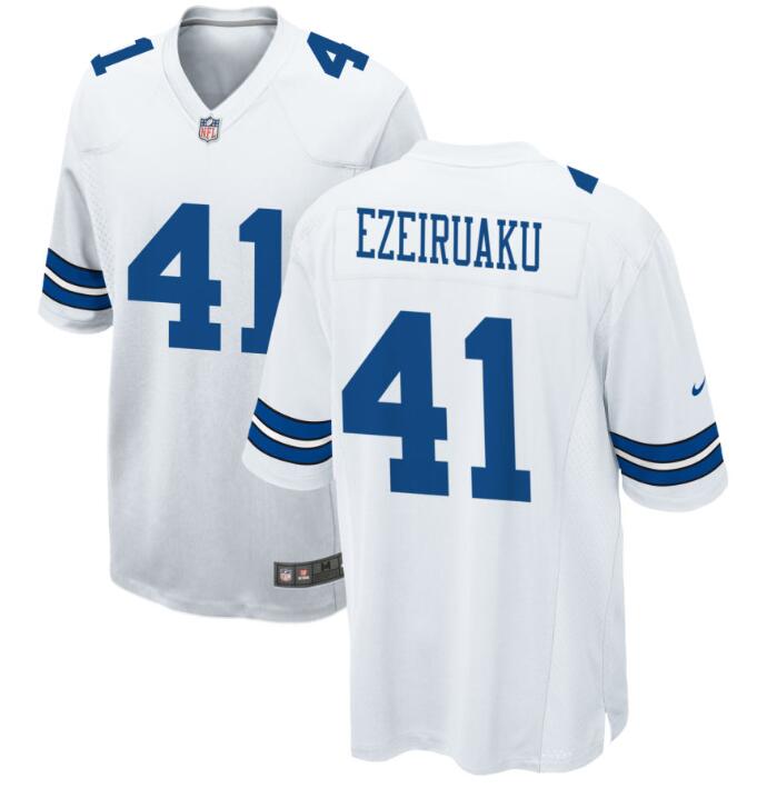 Men's Dallas Cowboys #41 Donovan Ezeiruaku White Stitched Football Game Jersey