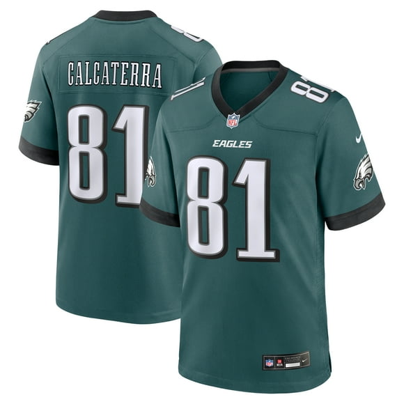 Men's Philadelphia Eagles #81 Grant Calcaterra Midnight Green Vapor Stitched Nike Limited Jersey