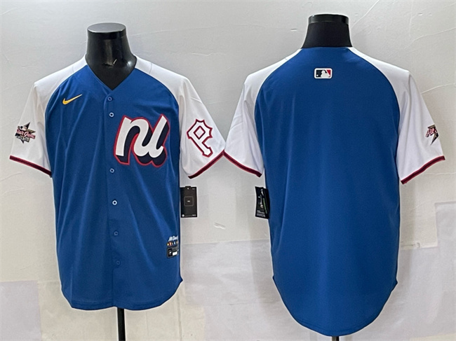 Men's National League Pittsburgh Pirates Blank Blue Alternate 2025 All-Star Edition Limited Stitched Baseball Jersey