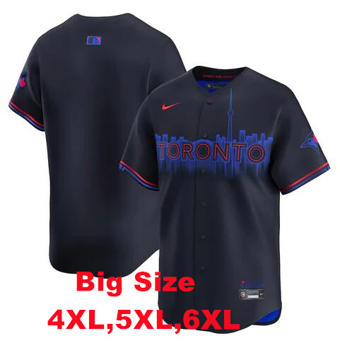 Big Size 4XL,5XL Men's Toronto Blue Jays Blank City Connect Limited Jersey Baseball Jersey