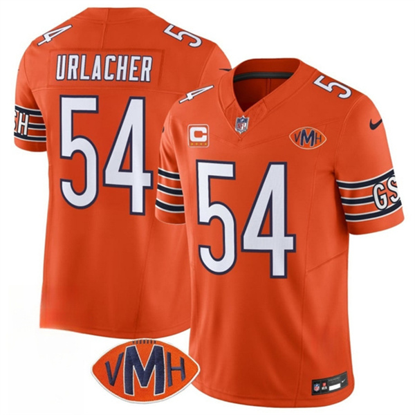 Men's Chicago Bears #54 Brian Urlacher Orange 2025 F.U.S.E. With 4-Star C Patch VMH Patch Vapor Untouchable Limited Football Stitched Jersey