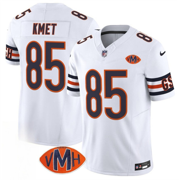Men's Chicago Bears #85 Cole Kmet White 2025 F.U.S.E. With VMH Patch Vapor Untouchable Limited Football Stitched Jersey