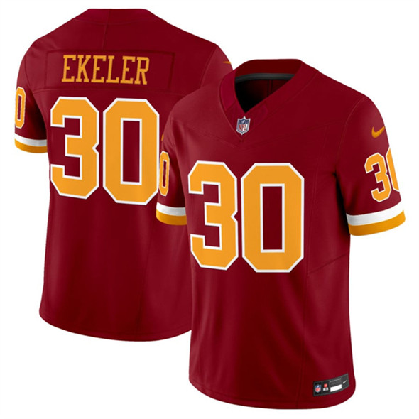 Men's Washington Commanders #30 Austin Ekeler Burgundy 2025 F.U.S.E. Throwback Limited Football Stitched Jersey