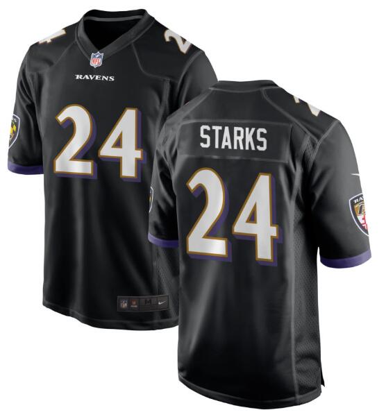 Men's Baltimore Ravens #24 Malaki Starks Black Draft F.U.S.E. Vapor Limited Football Jersey