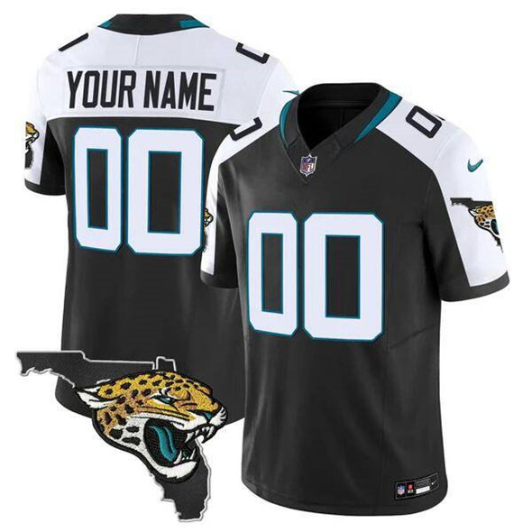 Men's Jacksonville Jaguars Active Player Custom Black Alternate 2025 F.U.S.E. Florida Patch Vapor Untouchable Limited Football Stitched Jersey