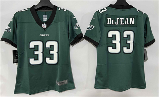 Women's Philadelphia Eagles #33 Cooper DeJean Green New Vapor Untouchable Limited Football Stitched Jersey(Run Small)