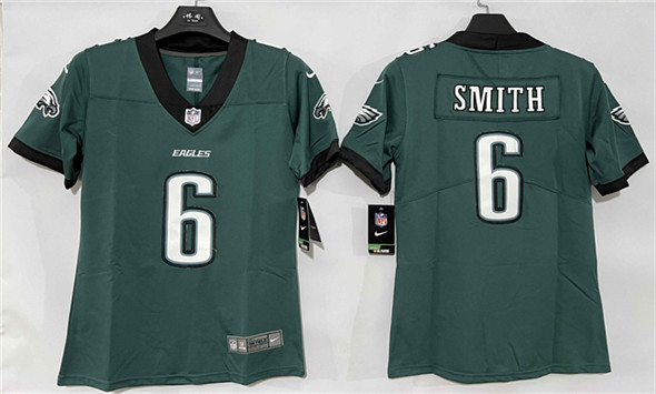 Women's Philadelphia Eagles #6 DeVonta Smith Green New Vapor Untouchable Limited Football Stitched Jersey(Run Small)