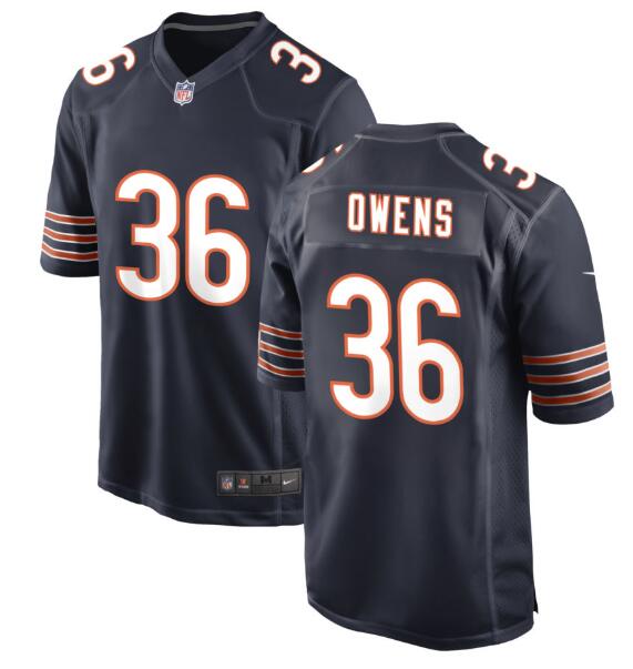 Men's Chicago Bears #36 Jonathan owens Navy Game Nike Jersey