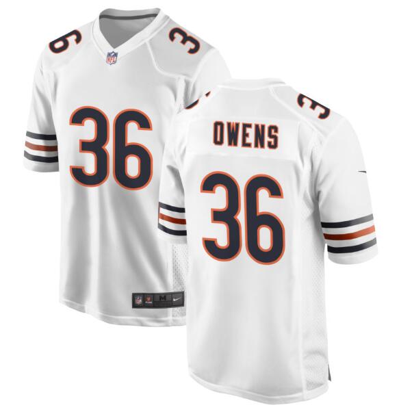 Men's Chicago Bears #36 Jonathan owens Stitched Game Football Jersey