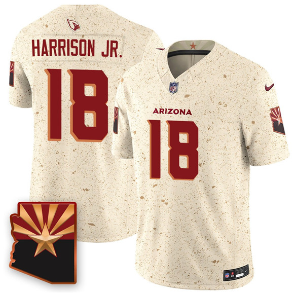 Men's Arizona Cardinals #18 Marvin Harrison Jr. 2025 F.U.S.E. “Rivalries” Vapor Untouchable Limited Football Stitched Jersey
