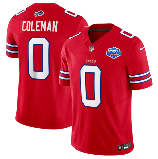 Men's Buffalo Bills #0 Keon Coleman Red 2025 F.U.S.E. With Farewell Patch Vapor Untouchable Limited Football Stitched Jersey