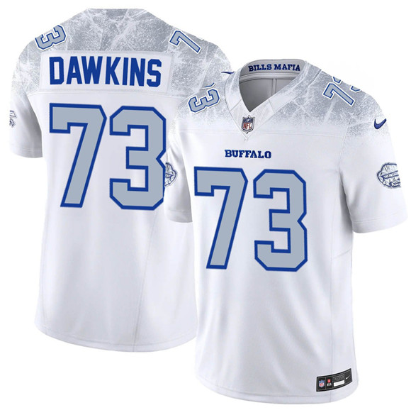 Men's Buffalo Bills #73 Dion Dawkins White 2025 F.U.S.E. “Rivalries” Vapor Limited Football Stitched Jersey