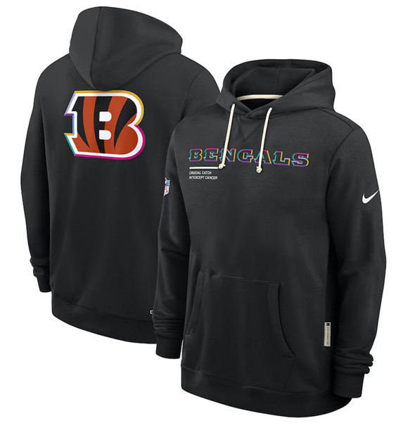 Men's Cincinnati Bengals Black 2025 Crucial Catch Dri-FIT Hoodie