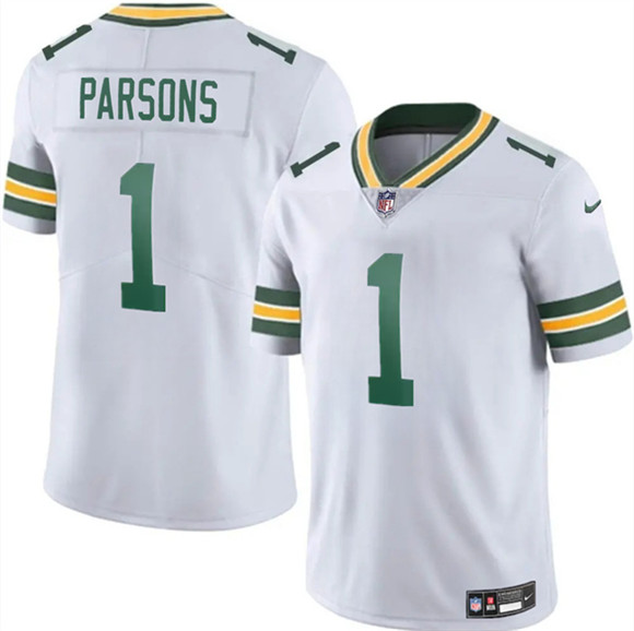 Men's Green Bay Packers #1 Micah Parsons White 2025 Vapor Untouchable Limited Football Stitched Jersey