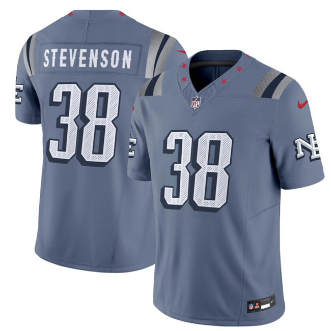 Men's New England Patriots #38 Rhamondre Stevenson 2025 F.U.S.E. “Rivalries” Vapor Limited Football Stitched Jersey
