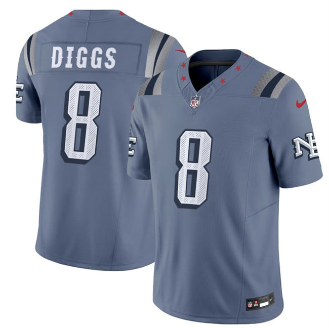 Men's New England Patriots #8 Stefon Diggs 2025 F.U.S.E. “Rivalries” Vapor Limited Football Stitched Jersey
