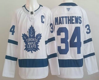 Men's Toronto Maple Leafs #34 Auston Matthews White Authentitc Jersey