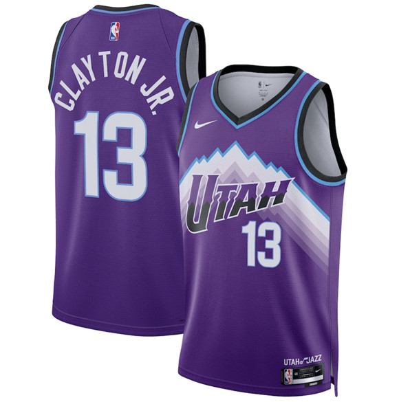 Men's Utah Jazz #13 Walter Clayton Jr. Purple 2025 Icon Edition Stitched Basketball Jersey
