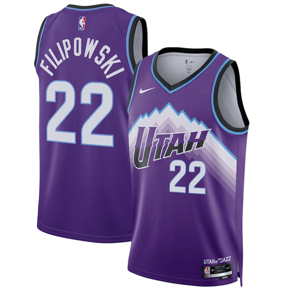 Men's Utah Jazz #22 Kyle Filipowski Purple 2025 Icon Edition Stitched Basketball Jersey