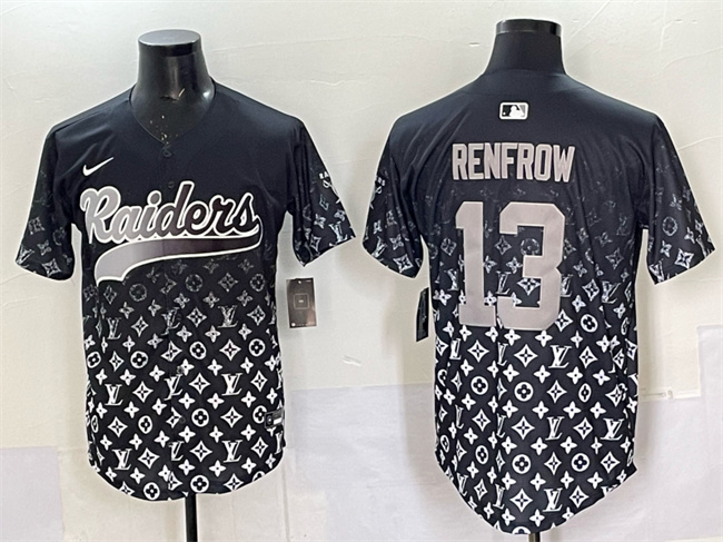 Men's Las Vegas Raiders #13 Hunter Renfrow Black Limited Stitched Baseball Jersey