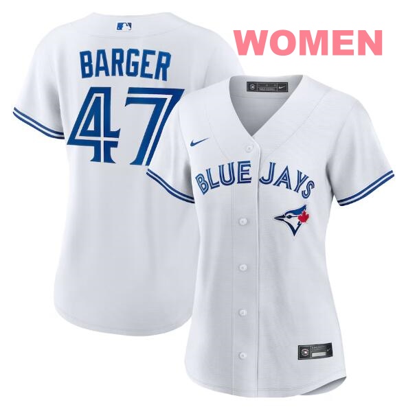 Women Toronto Blue Jays #47 Addison Barger White Home Nike Jerseys