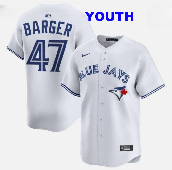 Youth Toronto Blue Jays #47 Addison Barger White Home Nike Jerseys
