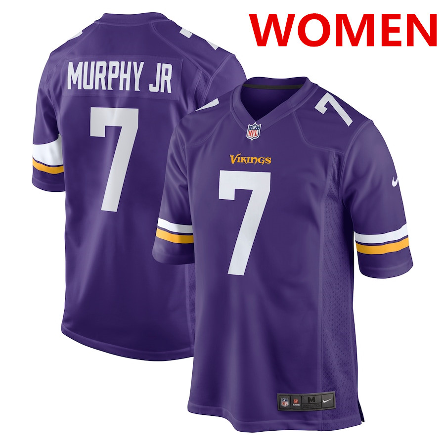 Women's Minnesota Vikings #7 byron murphy jr. nike purple nfl game jersey
