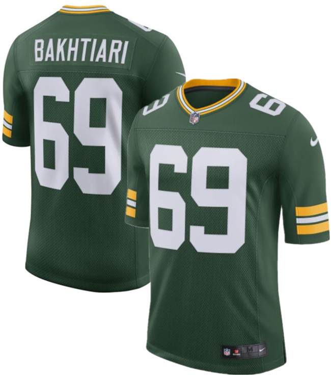Men's Green Bay Packers #69 David Bakhtiari Green 2025 Vapor Untouchable Limited Football Stitched Jersey