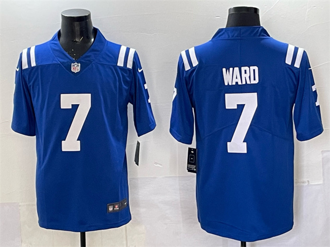 Men's Indianapolis Colts #7 Charvarius Ward Blue Vapor Limited Football Stitched Jersey