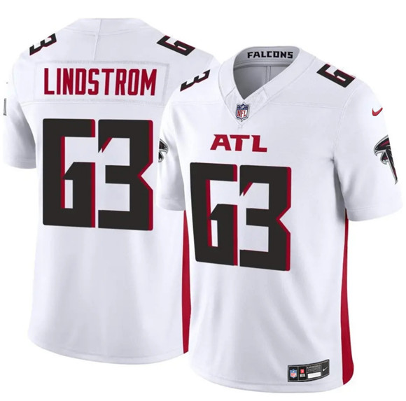 Men's Atlanta Falcons #63 Chris Lindstrom White 2025 F.U.S.E. Vapor Untouchable Limited Football Stitched Jersey