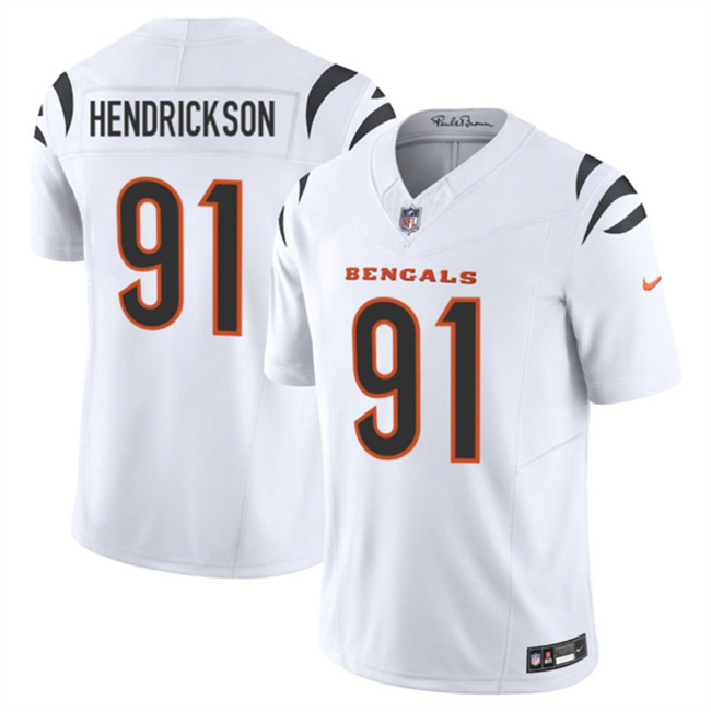 Men's Cincinnati Bengals #91 Trey Hendrickson White 2025 F.U.S.E. Vapor Untouchable Limited Football Stitched Jersey