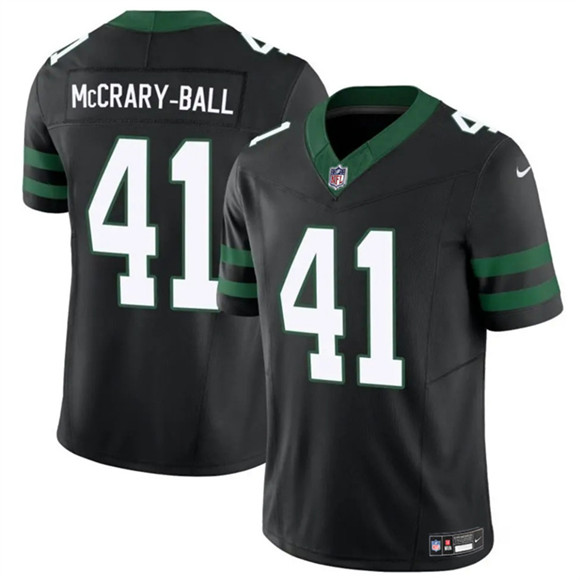 Men's New York Jets #41 Marcelino McCrary-Ball Black 2025 F.U.S.E. Vapor Untouchable Limited Football Stitched Jersey
