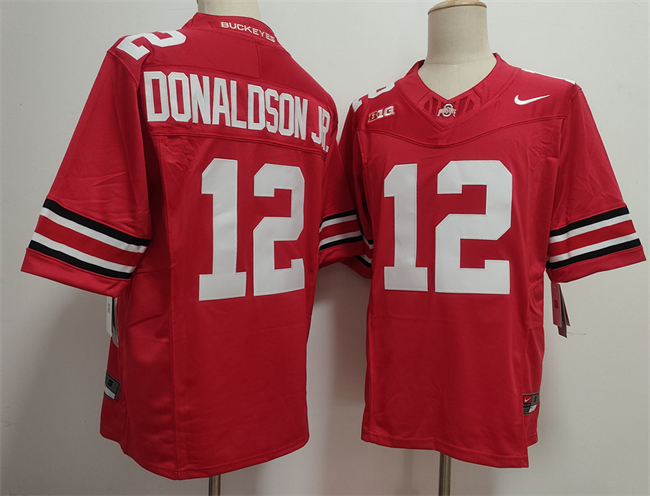 Men's Ohio State Buckeyes #12 CJ Donaldson Red 2025 F.U.S.E. Limited Stitched Jersey