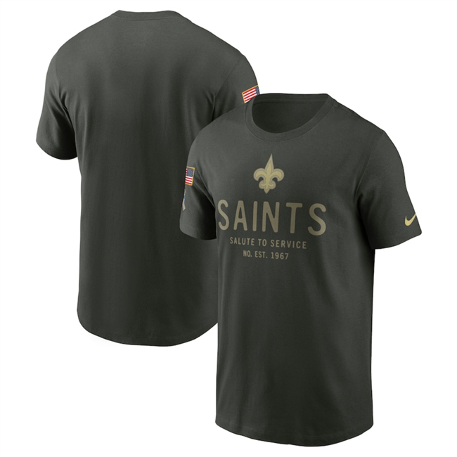 Men's New Orleans Saints Forest Green 2025 Salute to Service Sideline Primary Edge Dri-FIT T-Shirt