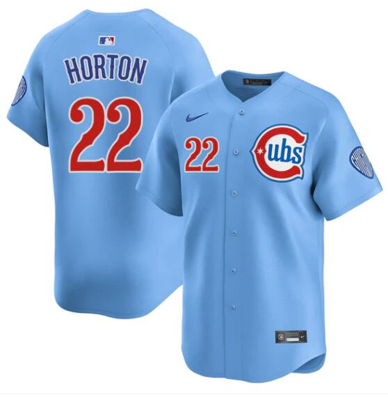 Men's Chicago Cubs #22 Cade Horton Nike Light Blue 2nd Alternate Limited Jersey