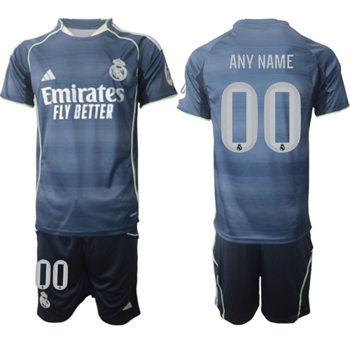 Men's Real Madrid CUSTOM 2025-26 Away Adidas Soccer Suit Jerseys